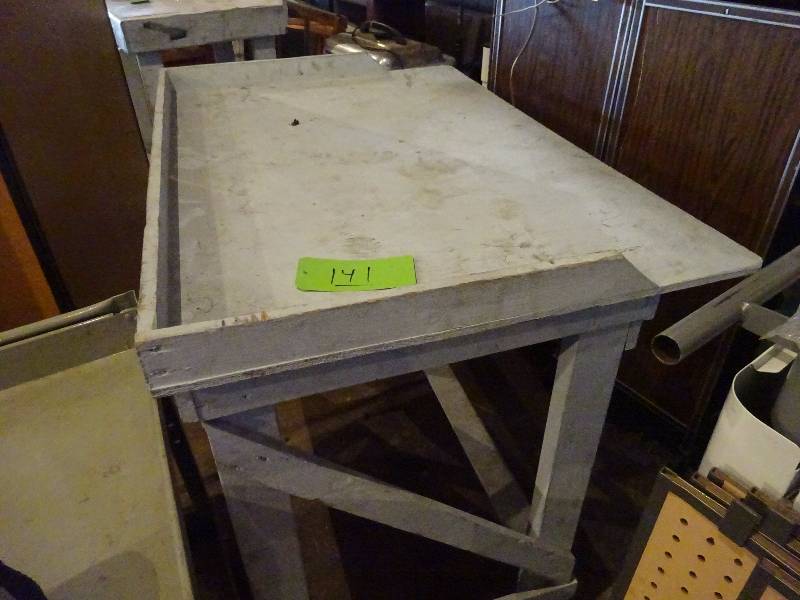 lot 141 image: Tall Wooden Bench Table