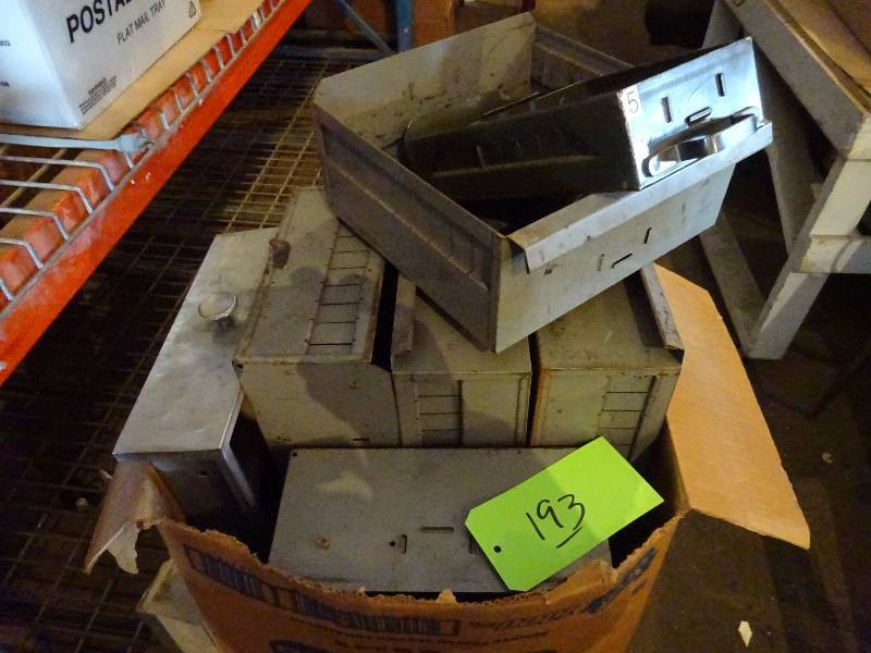 lot 193 image: Lot of Old Metal Drawers