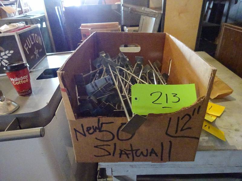 lot 213 image: 50 12 Slatwall Hooks