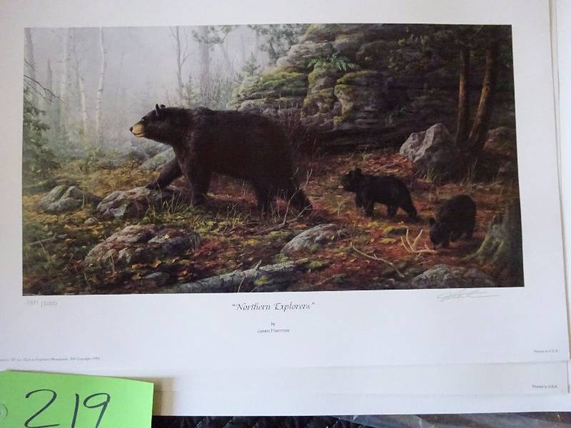 lot 219 image: 5 Wildlife Prints