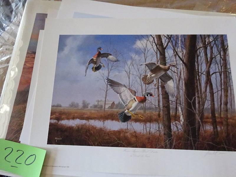lot 220 image: 6 Wildlife Prints