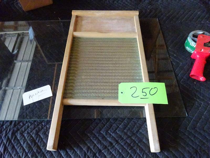 lot 250 image: Wards Brass Wash Board