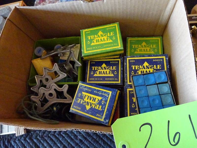 lot 261 image: Poll Table Chalk, Bridge Ends