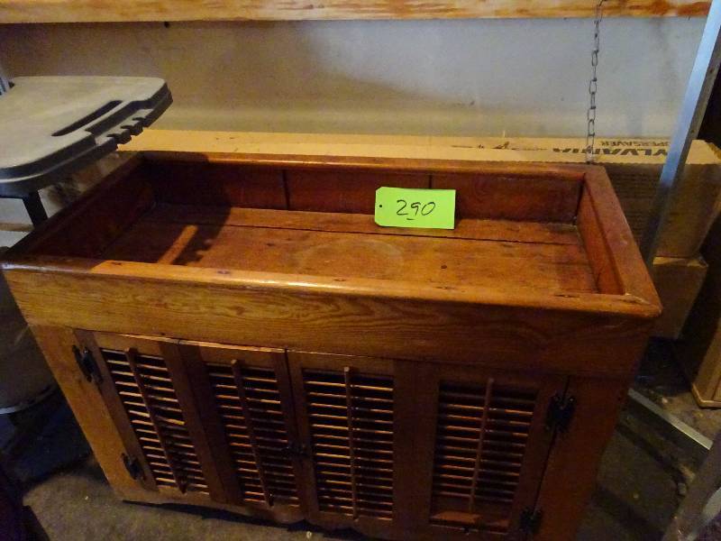 lot 290 image: Unique Wood Cabinet