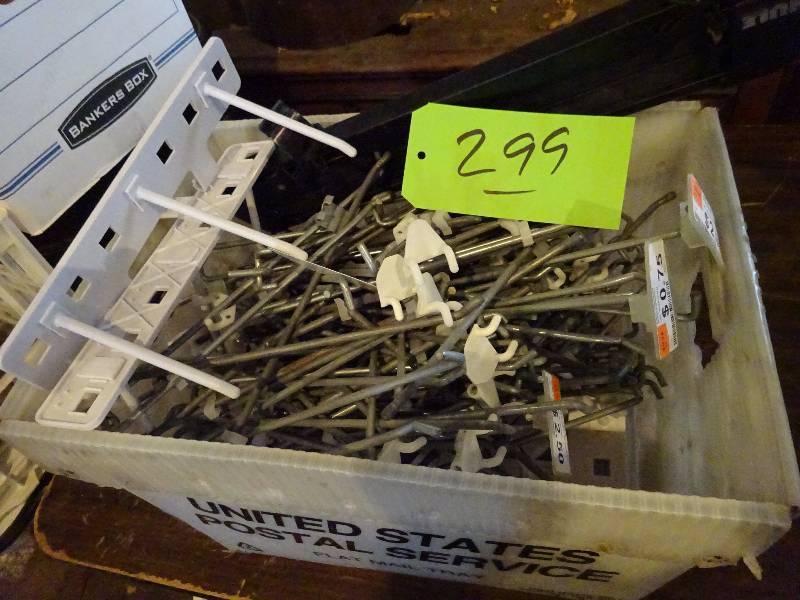 lot 299 image: Bucket of Peg Hooks