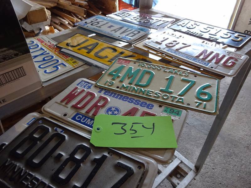 lot 354 image: Lot of Old License Plates