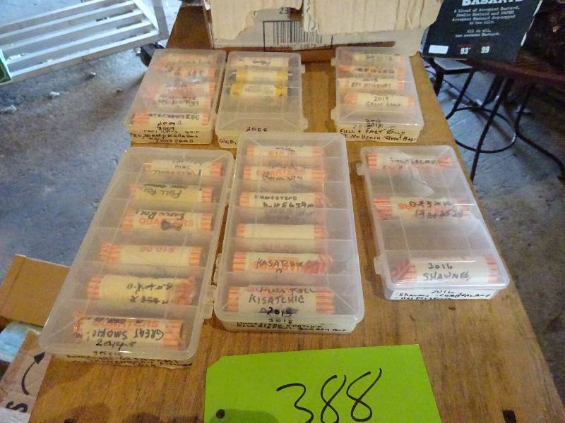 lot 388 image: 28 Rolls of Collectable Quarters