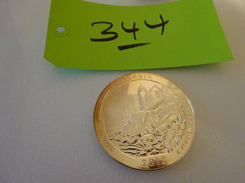 lot 344 image: 5oz Sterling Quarter Replica