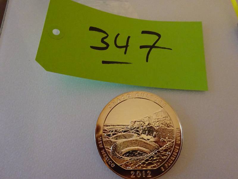lot 347 image: 5oz Sterling Quarter Replica
