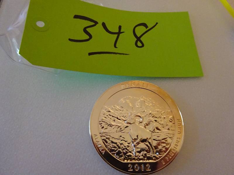lot 348 image: 5oz Sterling Quarter Replica
