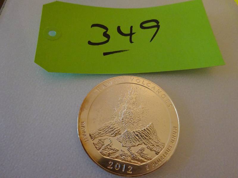 lot 349 image: 5oz Sterling Quarter Replica