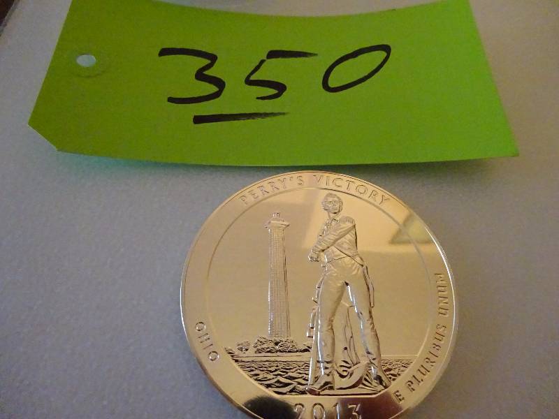 lot 350 image: 5oz Sterling Quarter Replica
