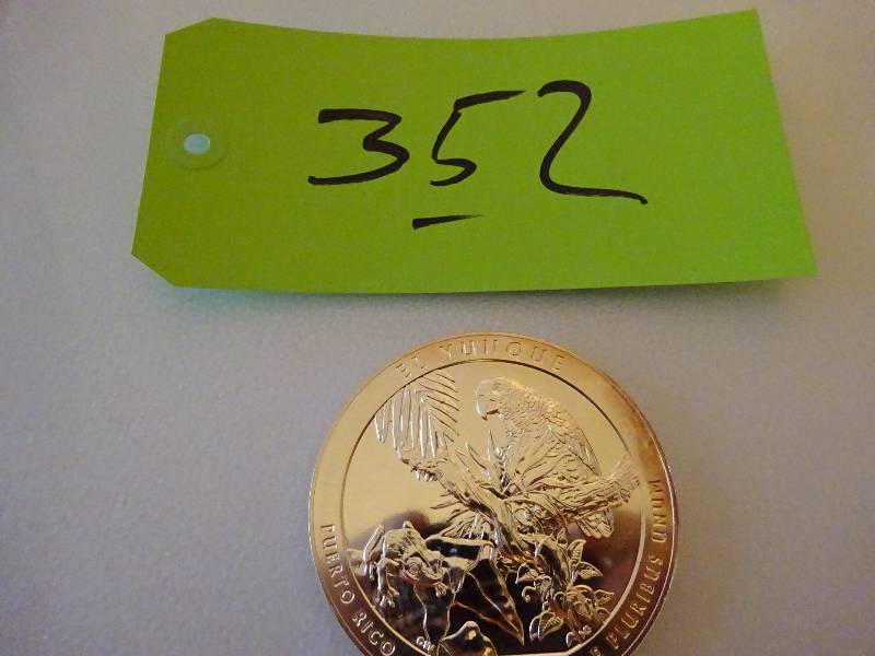 lot 352 image: 5oz Sterling Quarter Replica