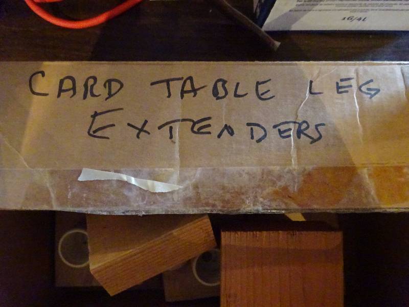lot 450 image: Card Table Leg Extenders