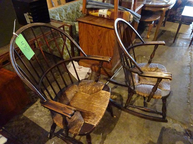 lot 470 image: Spindle Back Chairs