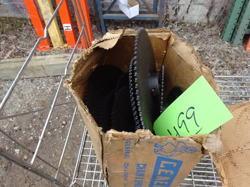 lot 499 image: Lot of Sprockets, Go Kart or Yard Art