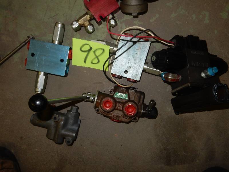 lot 98 image: Misc. Hydraulic Parts and Controls and a pump