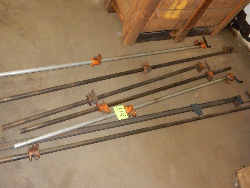 lot 119 image: 7 long Clamps as pictured