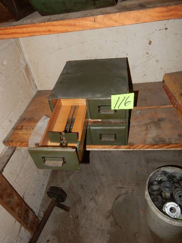 lot 116 image: 2 Sets of 2, Wood Card Files
