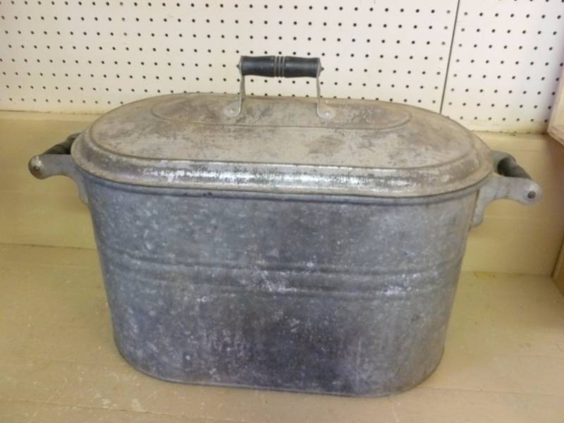 Vintage Galvanized Steel Boiler