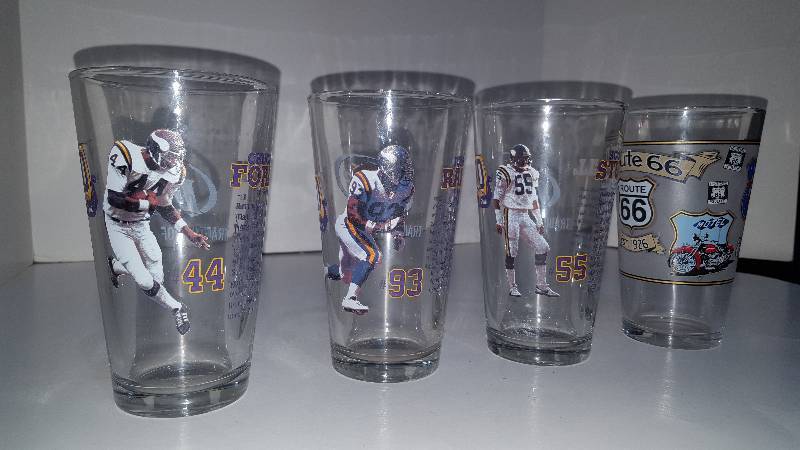 Vikings glasses & Route 66 Glass