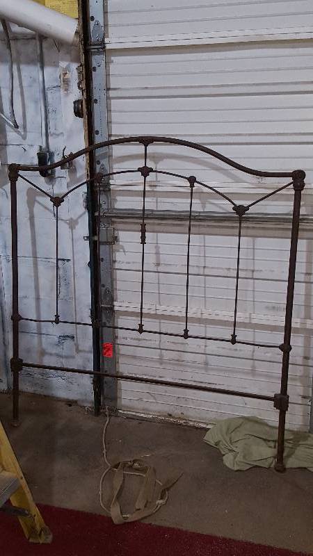 Vintage or Antique steel headboard