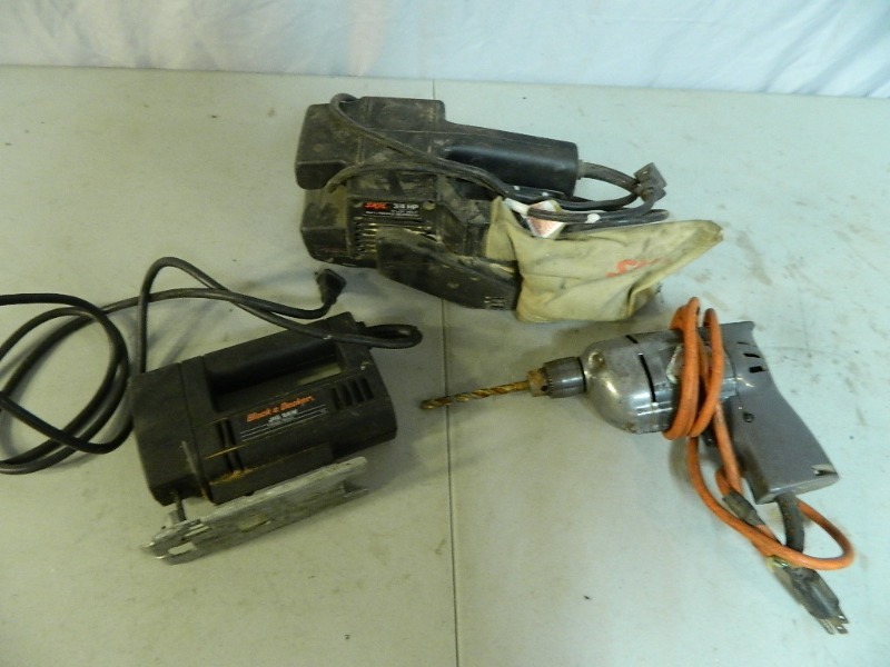 lot 64 image: Jigsaw, Sander, and Drill