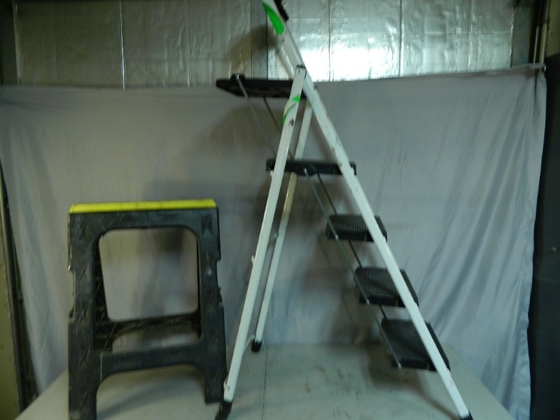 lot 88 image: Step Ladder and Saw Horse