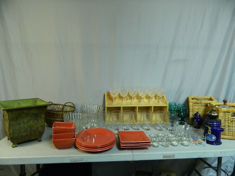lot 143 image: Planters, Glasses, and More