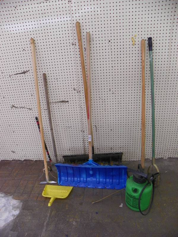 Shovel, Ice scraper, chemical sprayer, edger