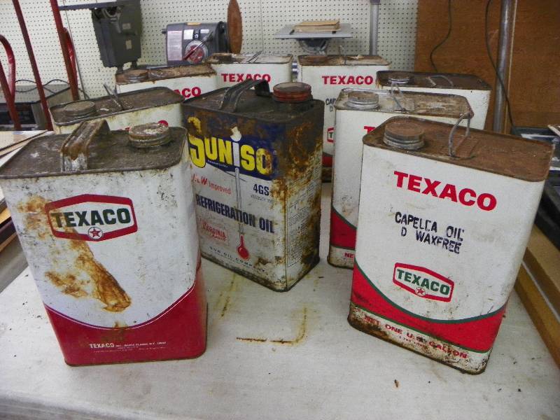 Old oil cans