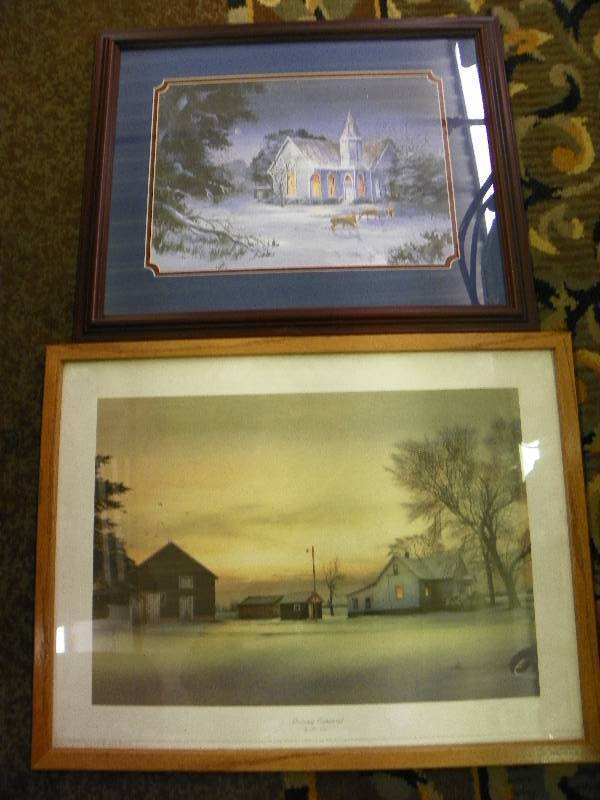 2 framed pictures