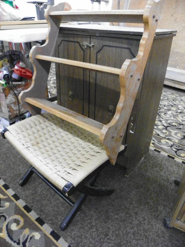 Storage cabinet, stool and shelf