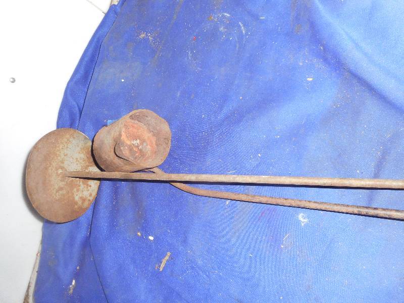 ANTIQUE LADEL AND SCOOP