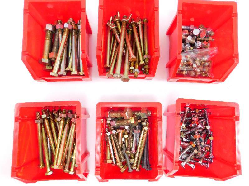 Lot of Nuts & Bolts wStackable Trays