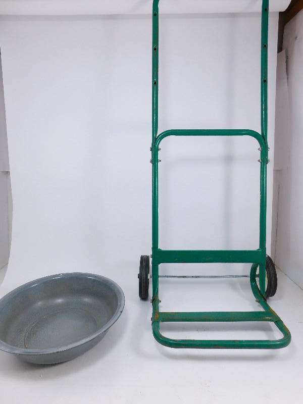 Vintage Metal Bowl and 2-Wheeler