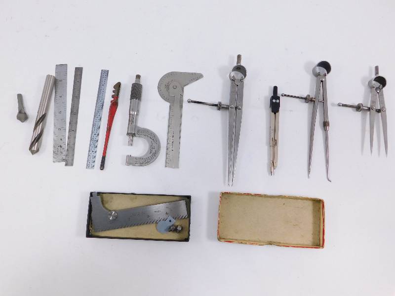 Lot of Calipers, Rulers, & Various Tools