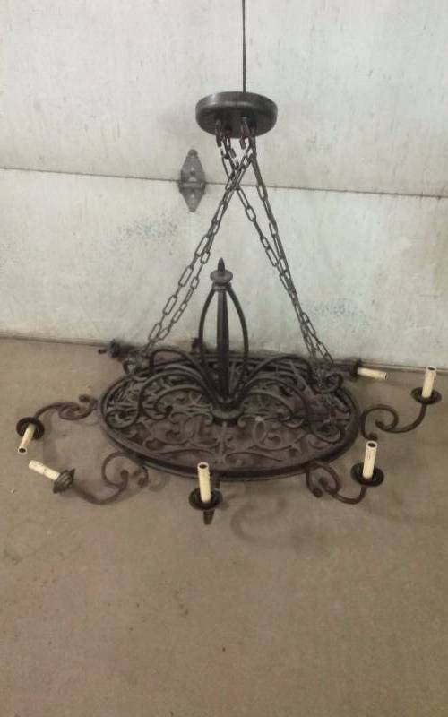 Large Metal Hanging Chandelier