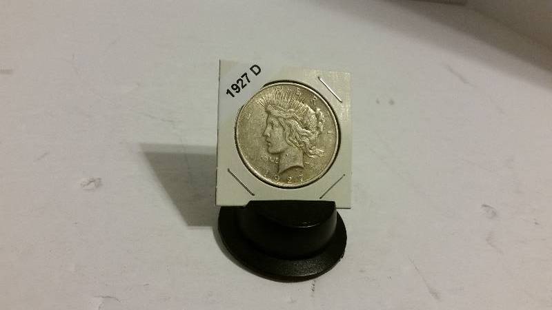 lot 96 image: 1927 D (Denver Mint) Silver Peace Dollar - See Pictures
