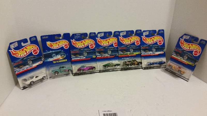 lot 51 image: NICE Lot of (7) Hot Wheels Collectors Series and First Editions Cars in Original Packaging - 1998 - 2004 - See Pictures