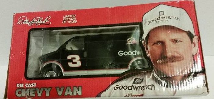 lot 79 image: Limited Edition #3 Dale Earnhardt GM Goodwrench Service Plus Chevrolet Van in Original Box - See Pictures