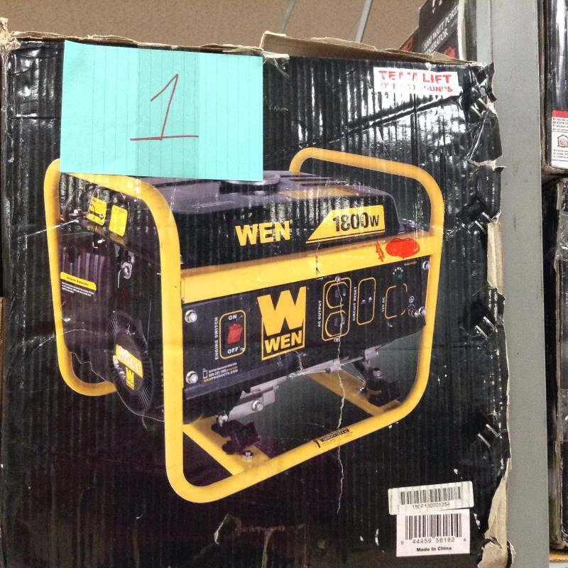 lot 1 image: WEN 1800 Watt Generator With CARB Compliant never used