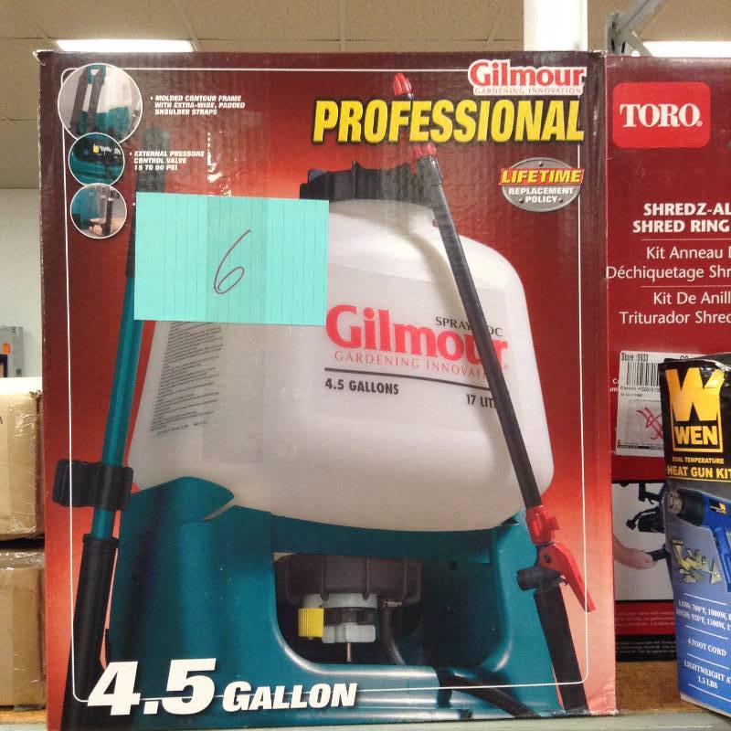 lot 6 image: Gilmour Back Pack Sprayer BP4 TealWhite New