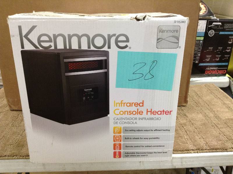 lot 38 image: Kenmore Infrared Console Heater never used