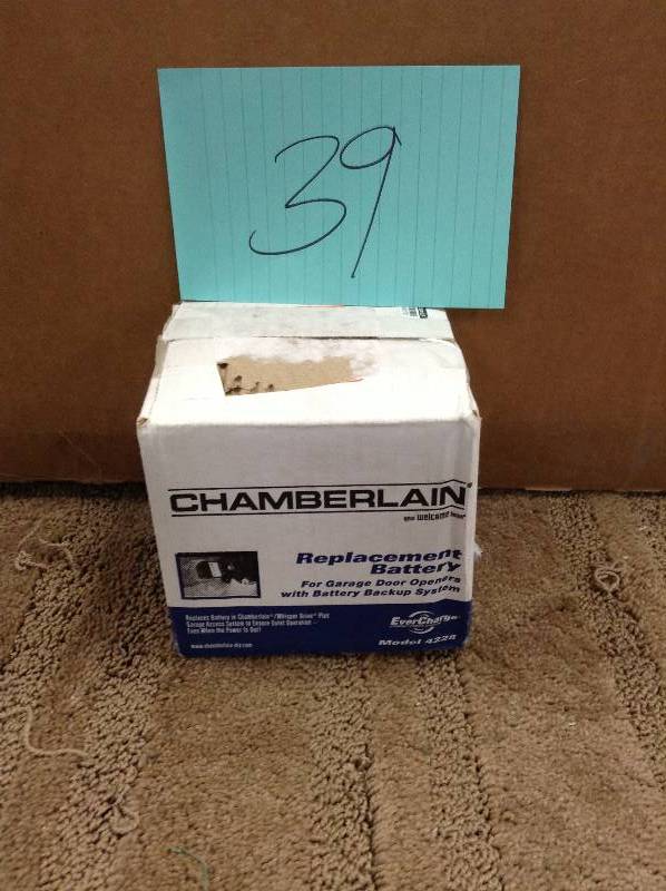 lot 39 image: Chamberlain 4228 Replacement Battery for Garage Access Systems never used