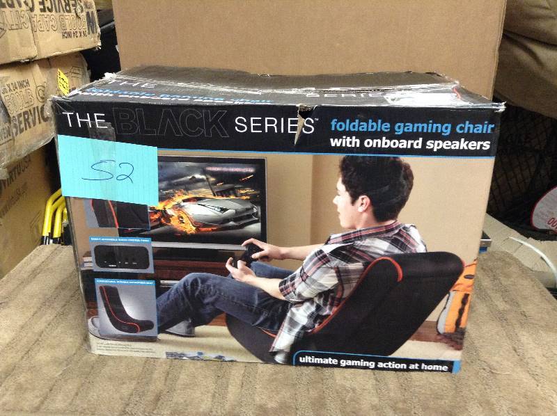 lot 52 image: Black Series foldable gaming chair never used