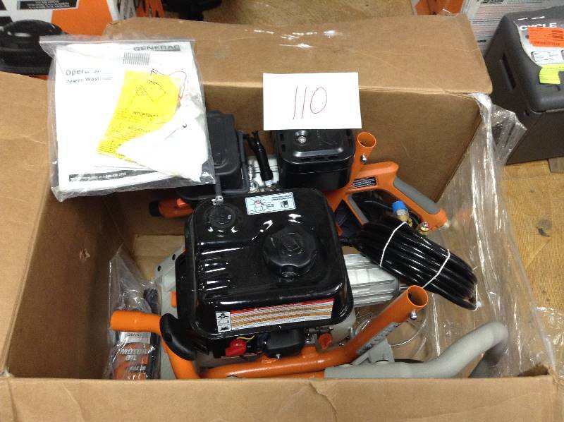 lot 110 image: Generac 3100-PSI 2.7-GPM OHV Engine Axial Cam Pump Gas Powered Pressure Washer never used