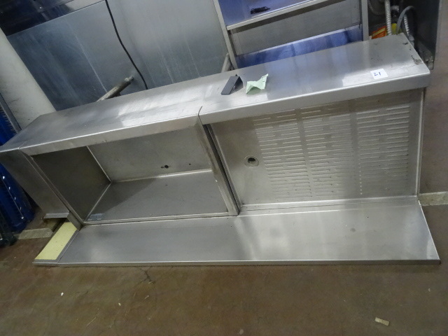 lot 21 image: Ice bin with cold plate and glass d...