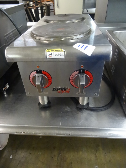 lot 111 image: APW Wyott double electric burner. T...