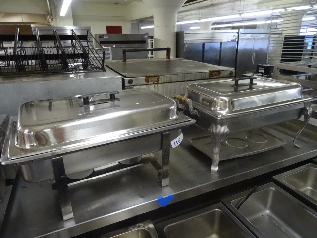 lot 115 image: 2 chaffing pans...